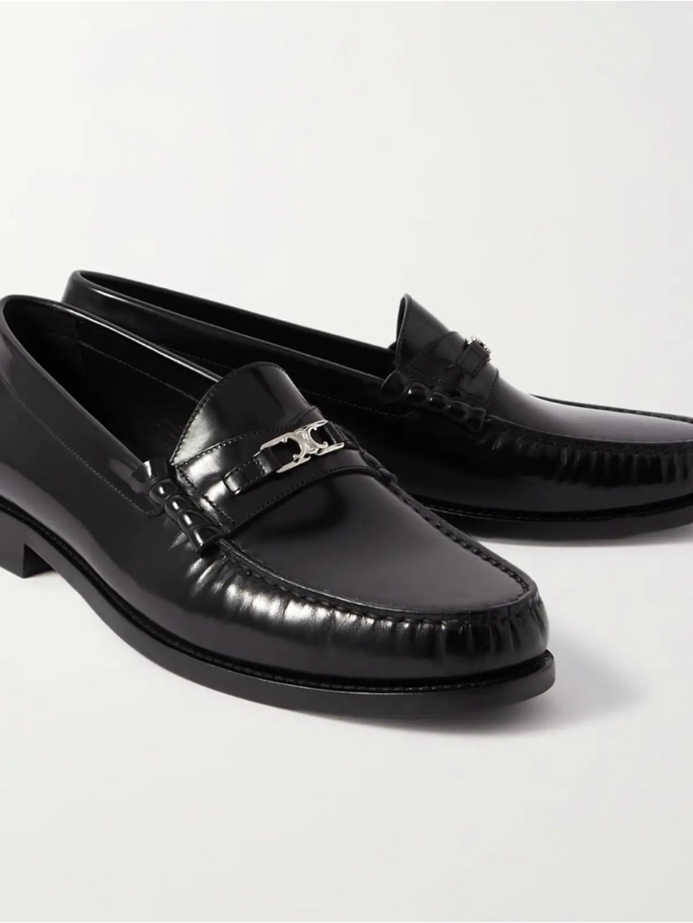 Celine logo-detailed Leather Loafers Size 42